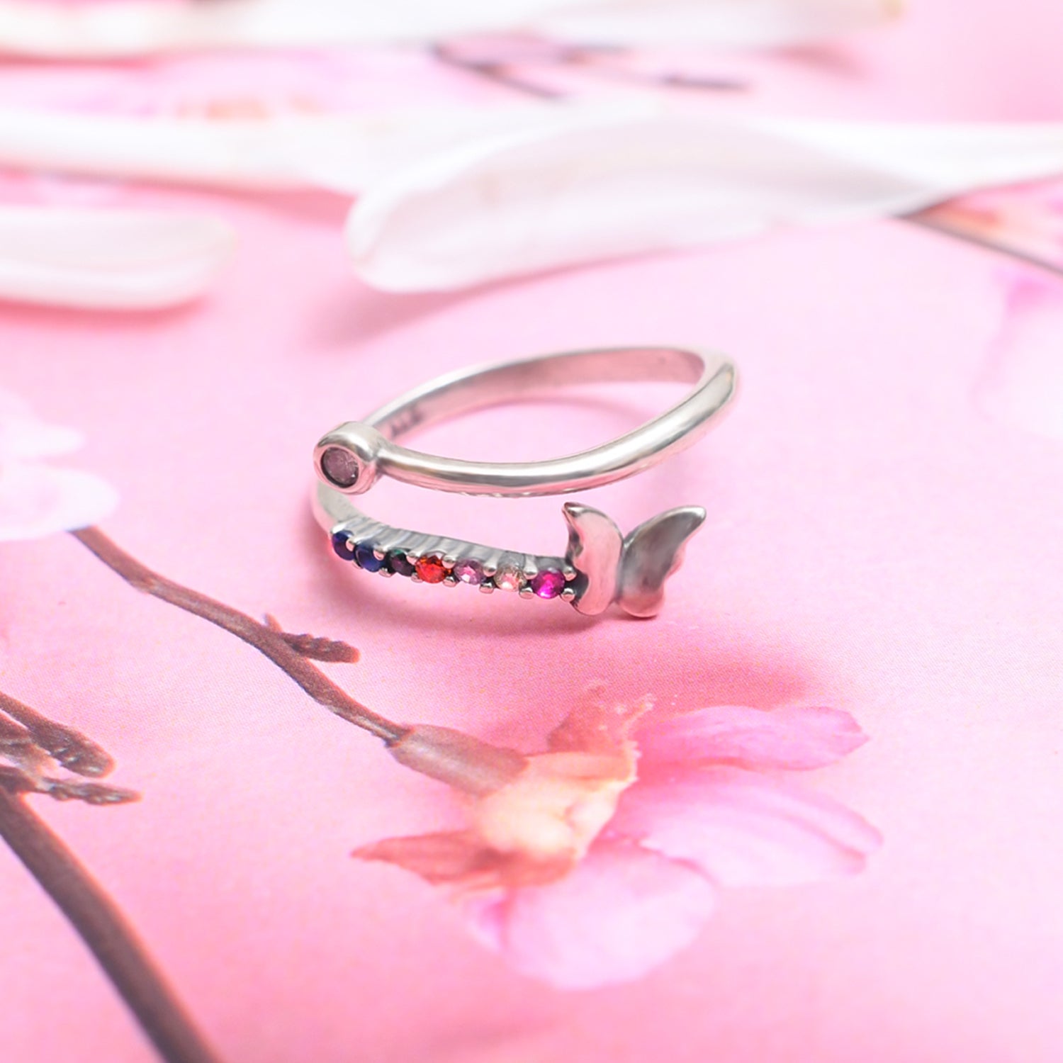 Stylysh March Birthstone Butterfly Charm – 9mm Enamel Link For Traditional Italian Charm Bracelets