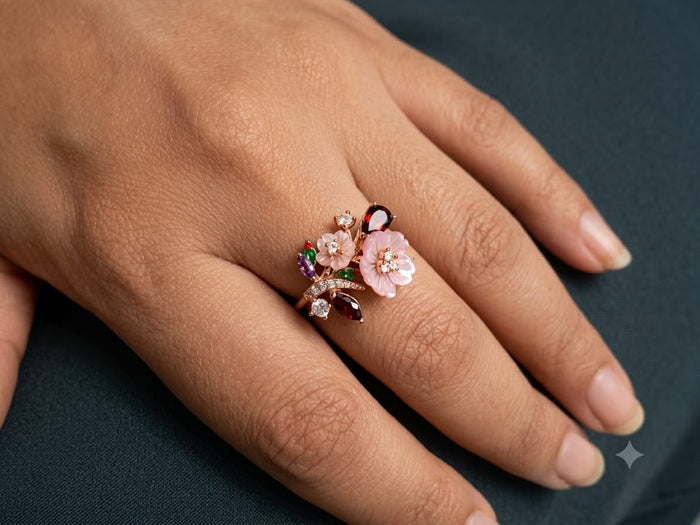 Silver Garden Gala Enchanted Bouquet Ring