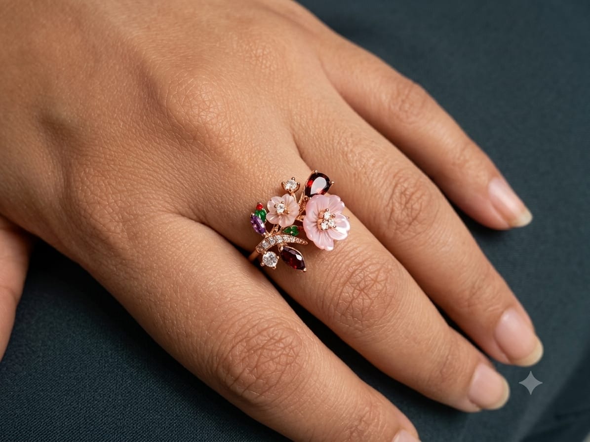 Silver Garden Gala Enchanted Bouquet Ring