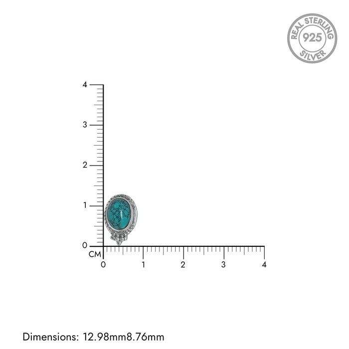 Silver Royal Turquoise Earrings