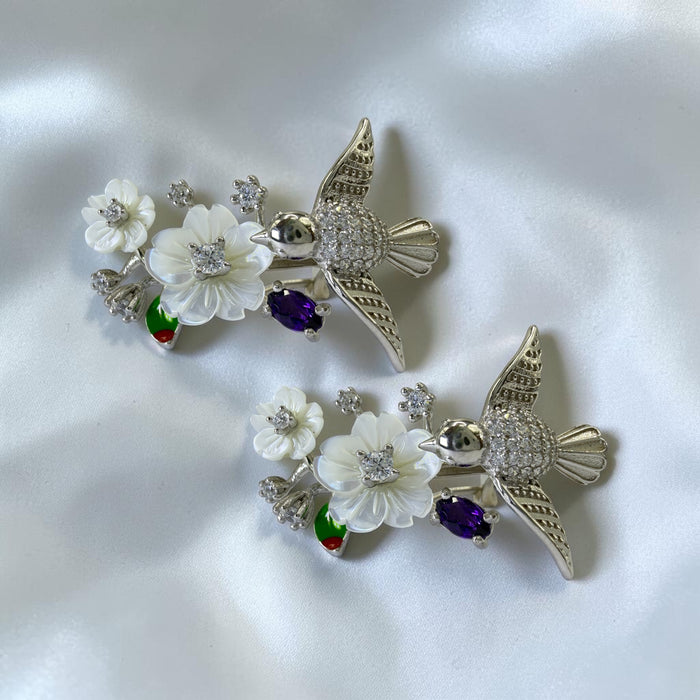 Silver Elysian in Paradise Earrings