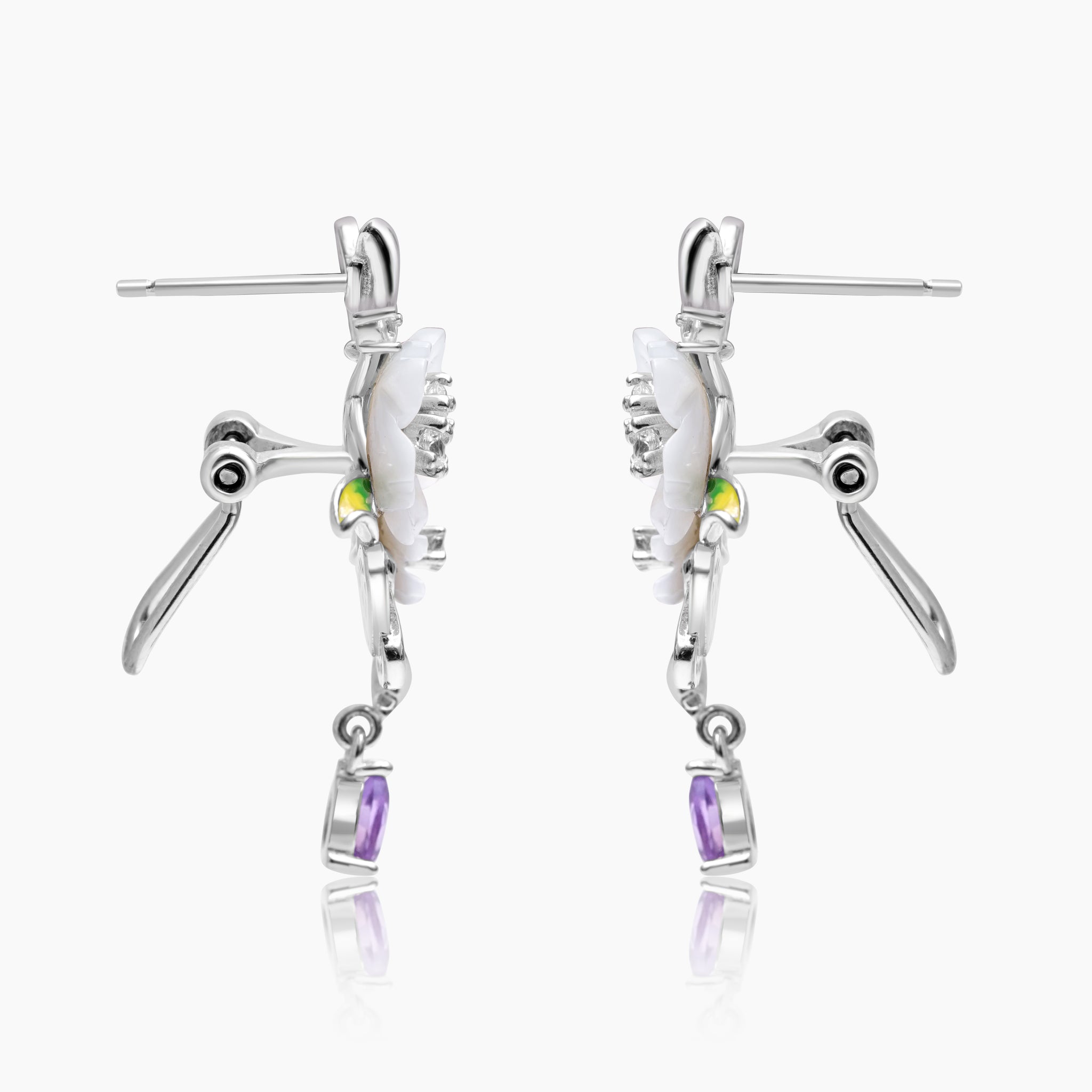 Silver Butterfly Garden Whispers Earrings