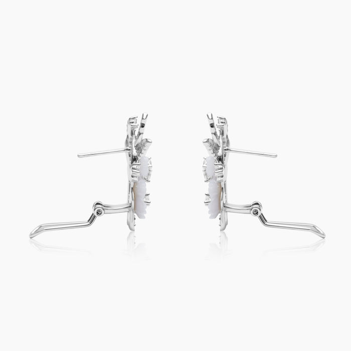 Silver Elysian Nectar Blossom Earrings
