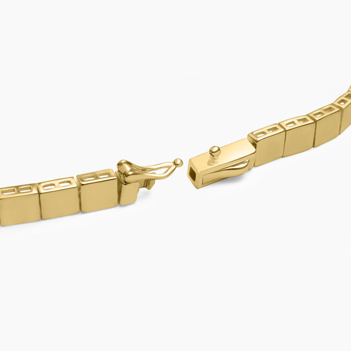 Silver Three Stone Flat Bracelet