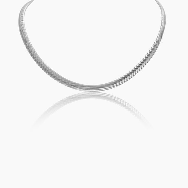 Silver Snake Chain Choker