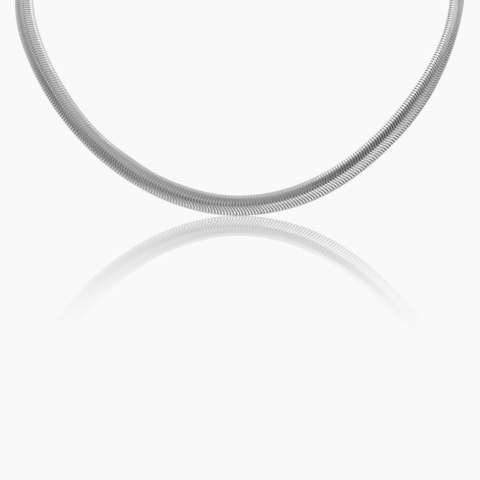 Silver Snake Chain Choker