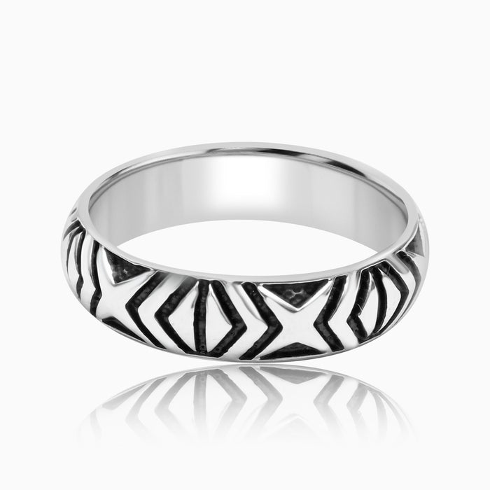 Silver Astrix Band Ring