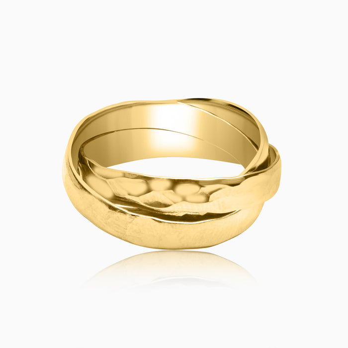 Silver Gold Three N One Ring
