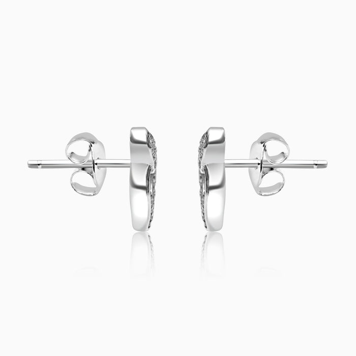 Silver Nex Heart Earrings