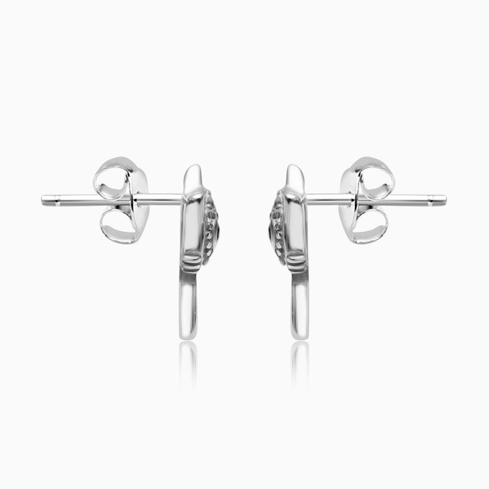 Silver Innocent Cat Earrings