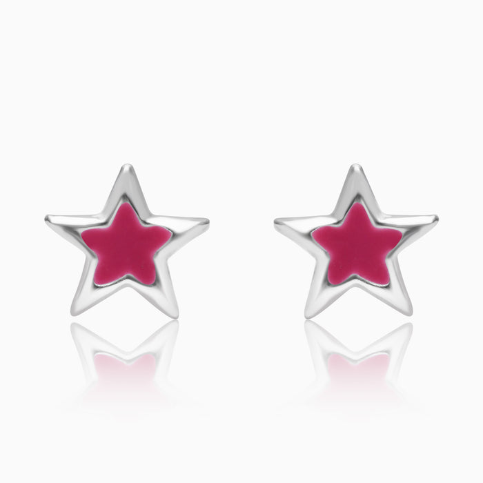 Silver Kids Star Stud Earrings