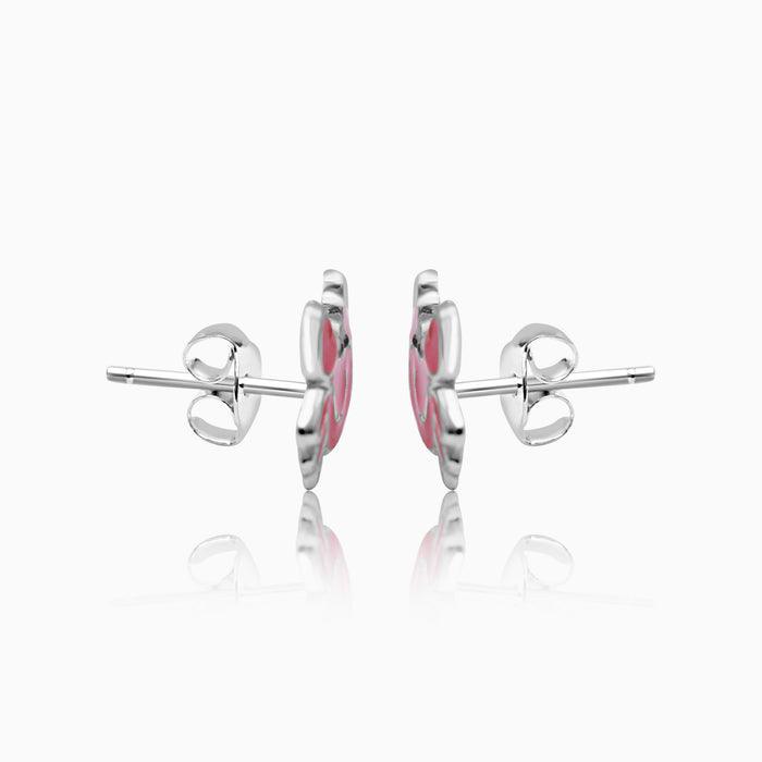 Silver Smiley Crab Kids Earrings