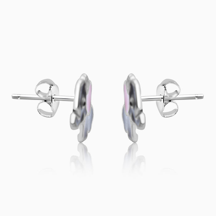 Silver Kids Cute Elephant Earrings
