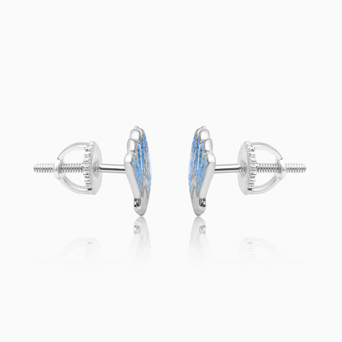 Silver Kids Shell Screw Back Earrings