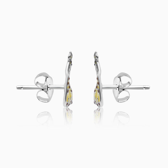 Silver Kids Giraffe Earrings