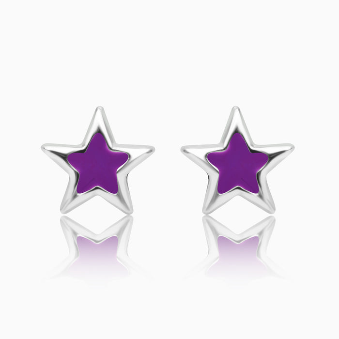 Silver Kids Star Stud Earrings