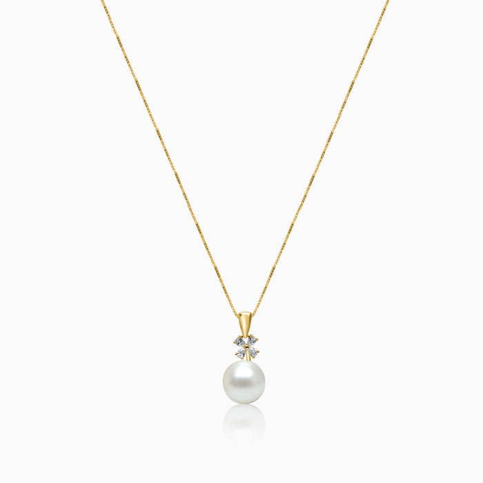 Silver Gold Sparkling Pearl Windmill Pendant