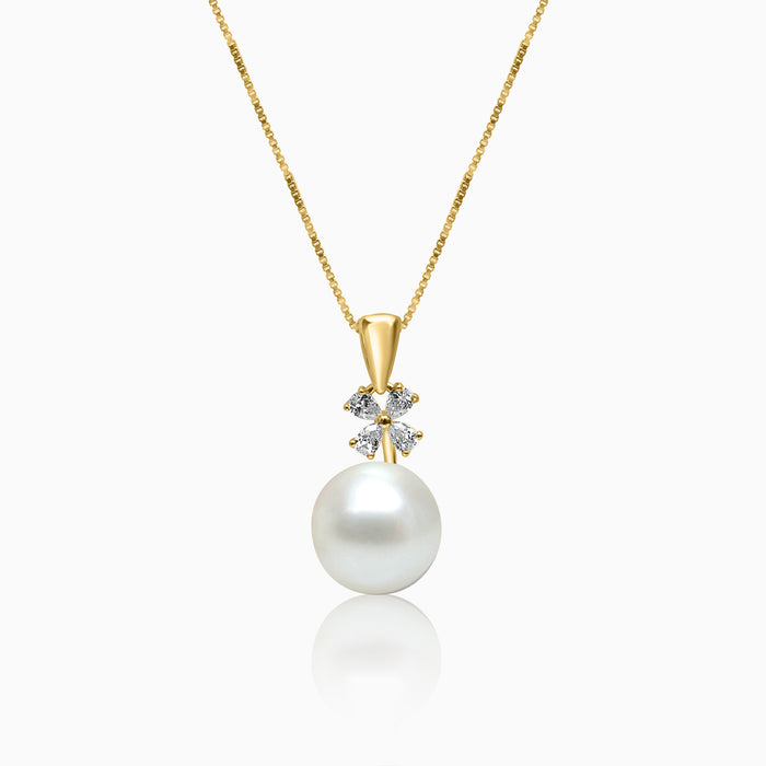Silver Gold Sparkling Pearl Windmill Pendant