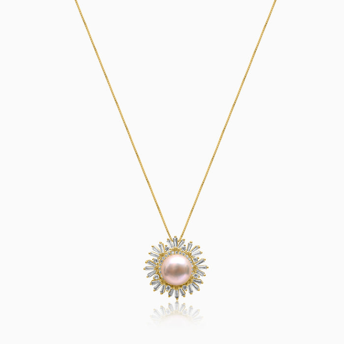 Silver Gold Dazzling Sunshine Pearl Pendant