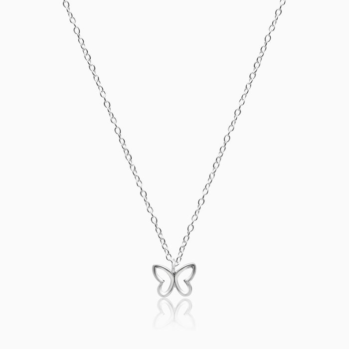 Silver Kids Butterfly Necklace