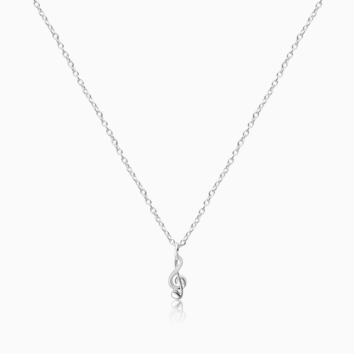 Silver Kids G-Clef Necklace