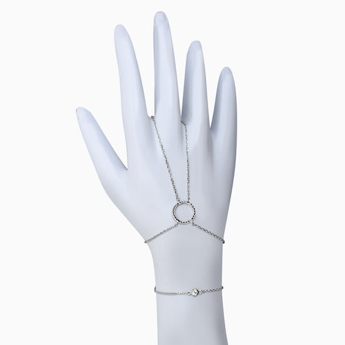 Silver Sparkling Circle Bracelet
