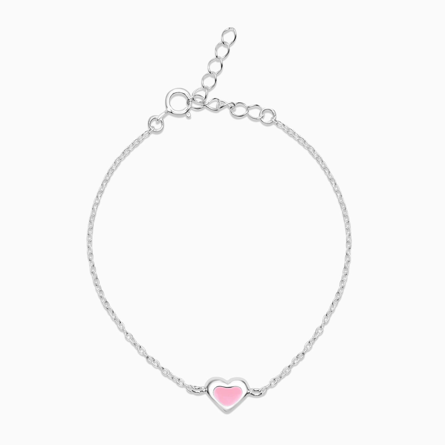 Silver kids Blush Heart Bracelet