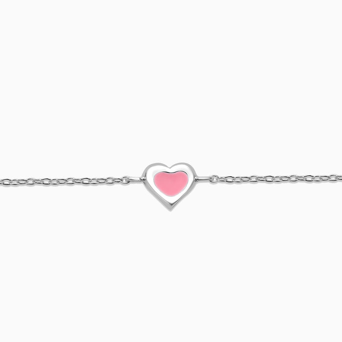 Silver kids Blush Heart Bracelet