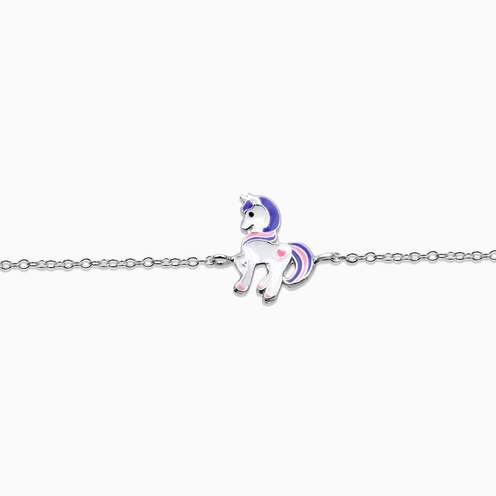 Silver Kids Unicorn Bracelet
