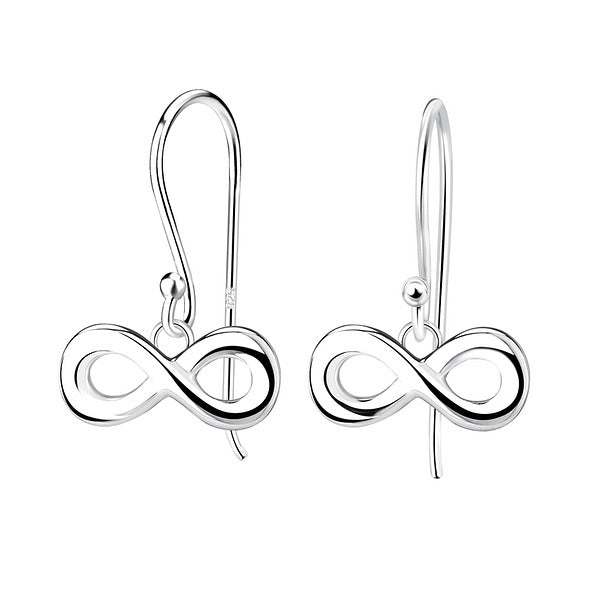 Silver Infinity Hook Earrings