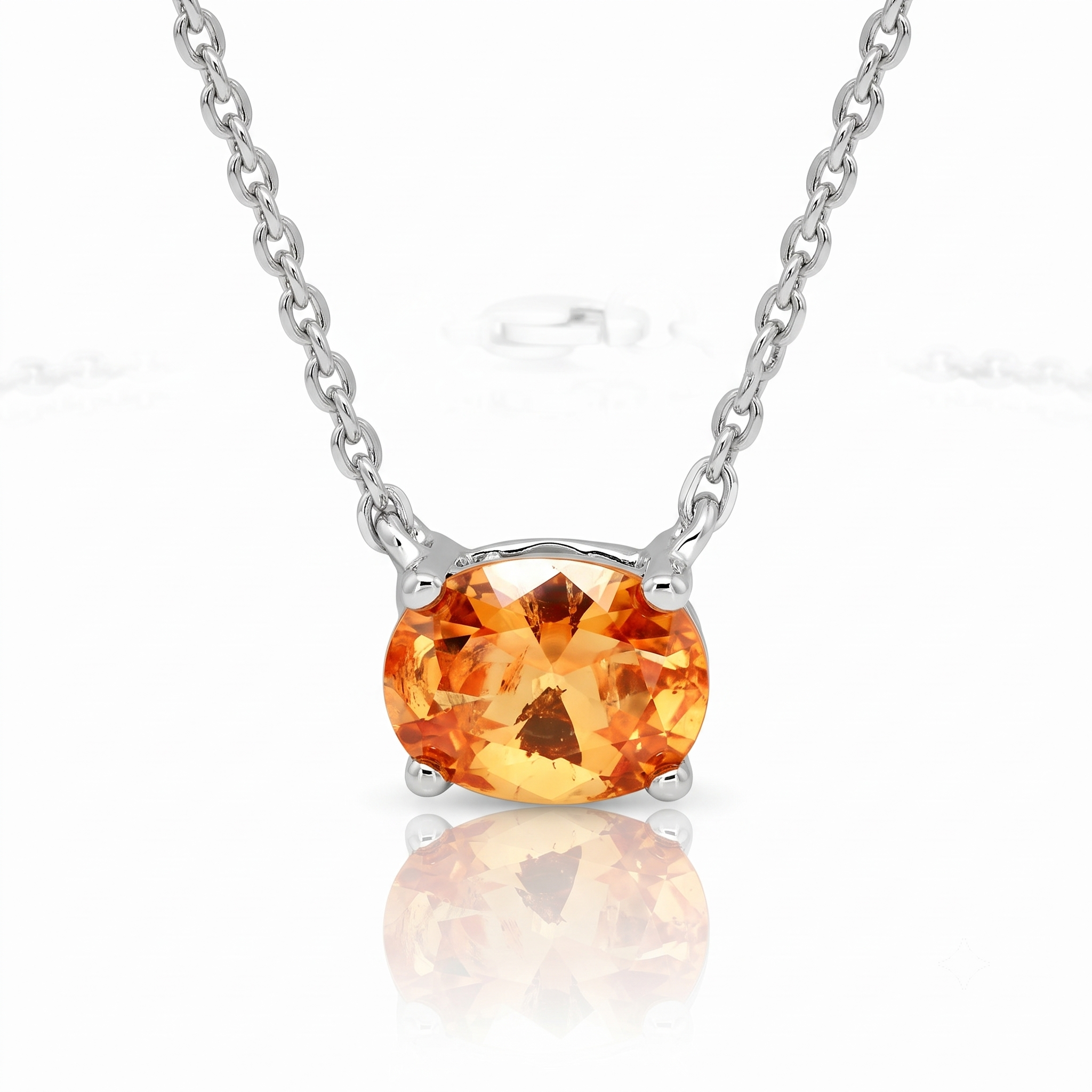 Silver Silk Swarovski Necklace