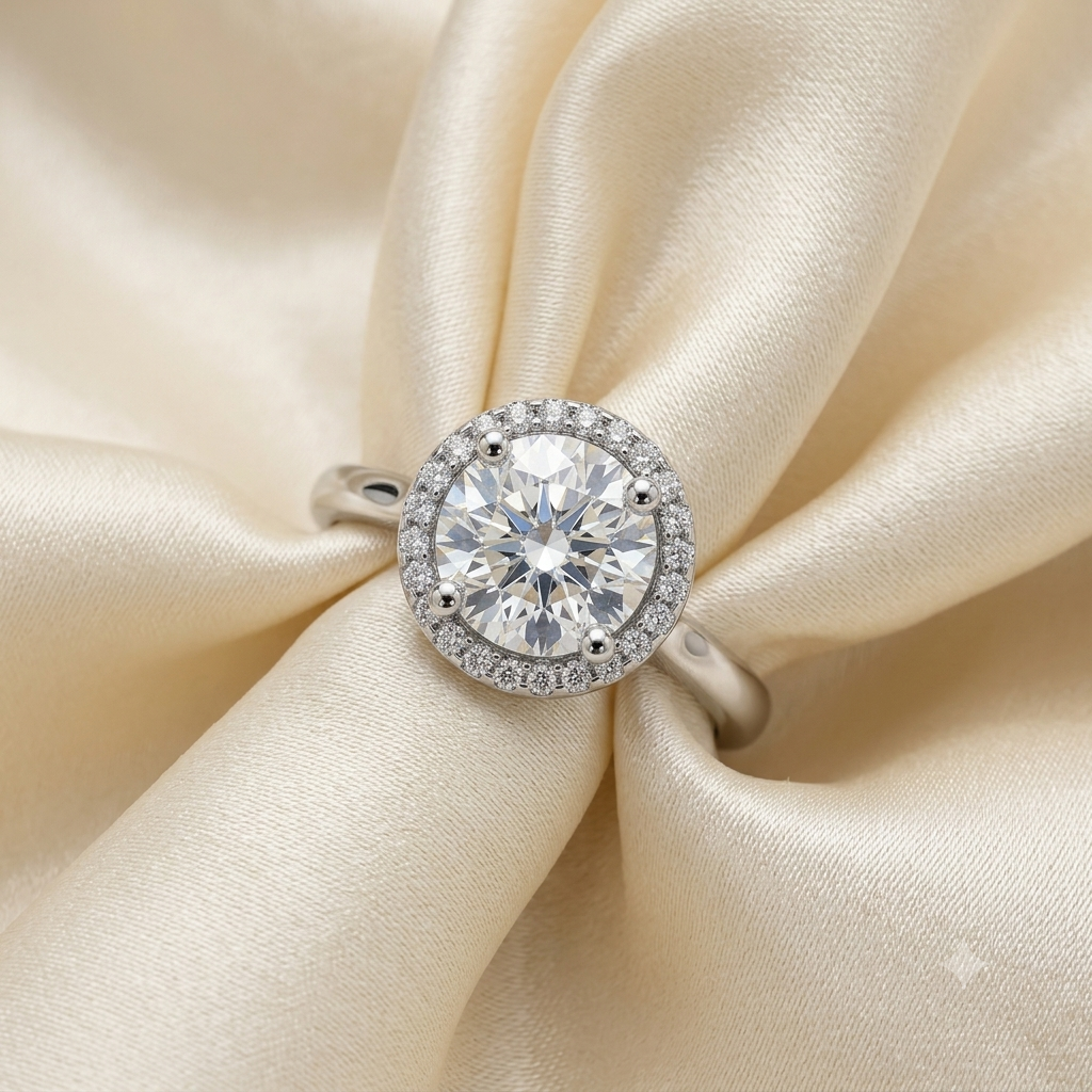 Silver Sparkling Quintess Solitaire Ring