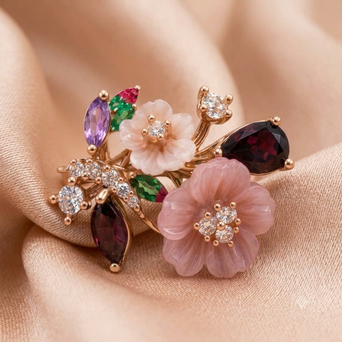 Silver Garden Gala Enchanted Bouquet Ring
