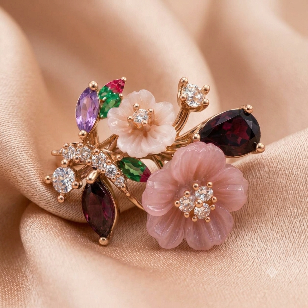 Silver Garden Gala Enchanted Bouquet Ring