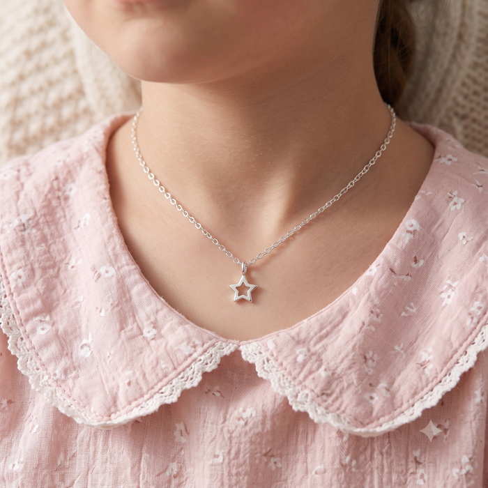 Silver Kids Star Necklace