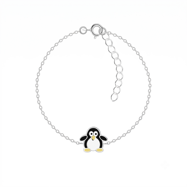 Silver Naughty Penguin Bracelet