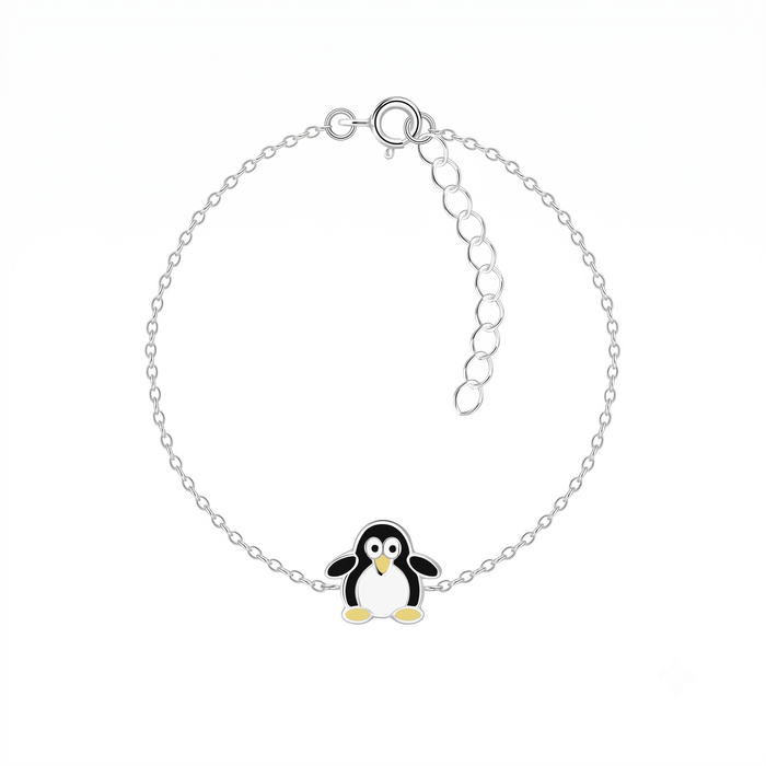 Silver Naughty Penguin Bracelet