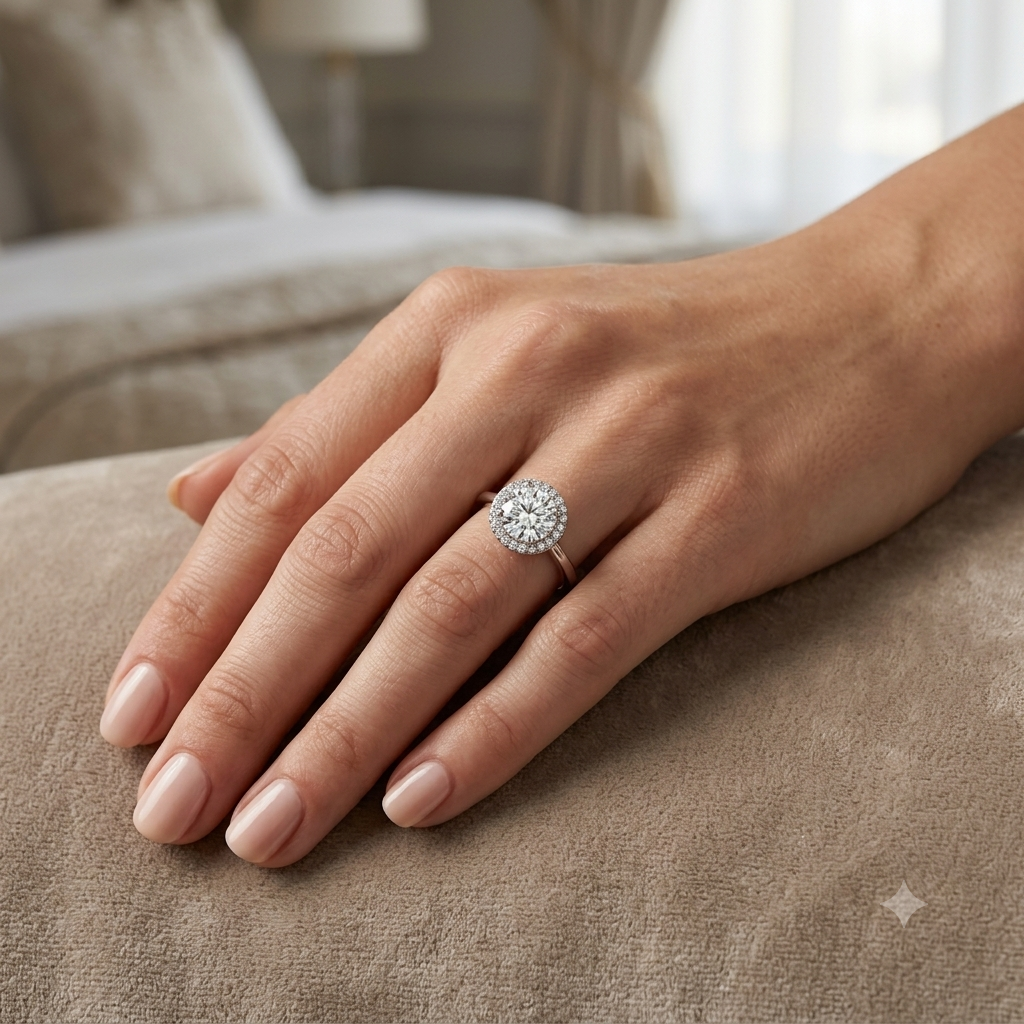 Silver Sparkling Quintess Solitaire Ring