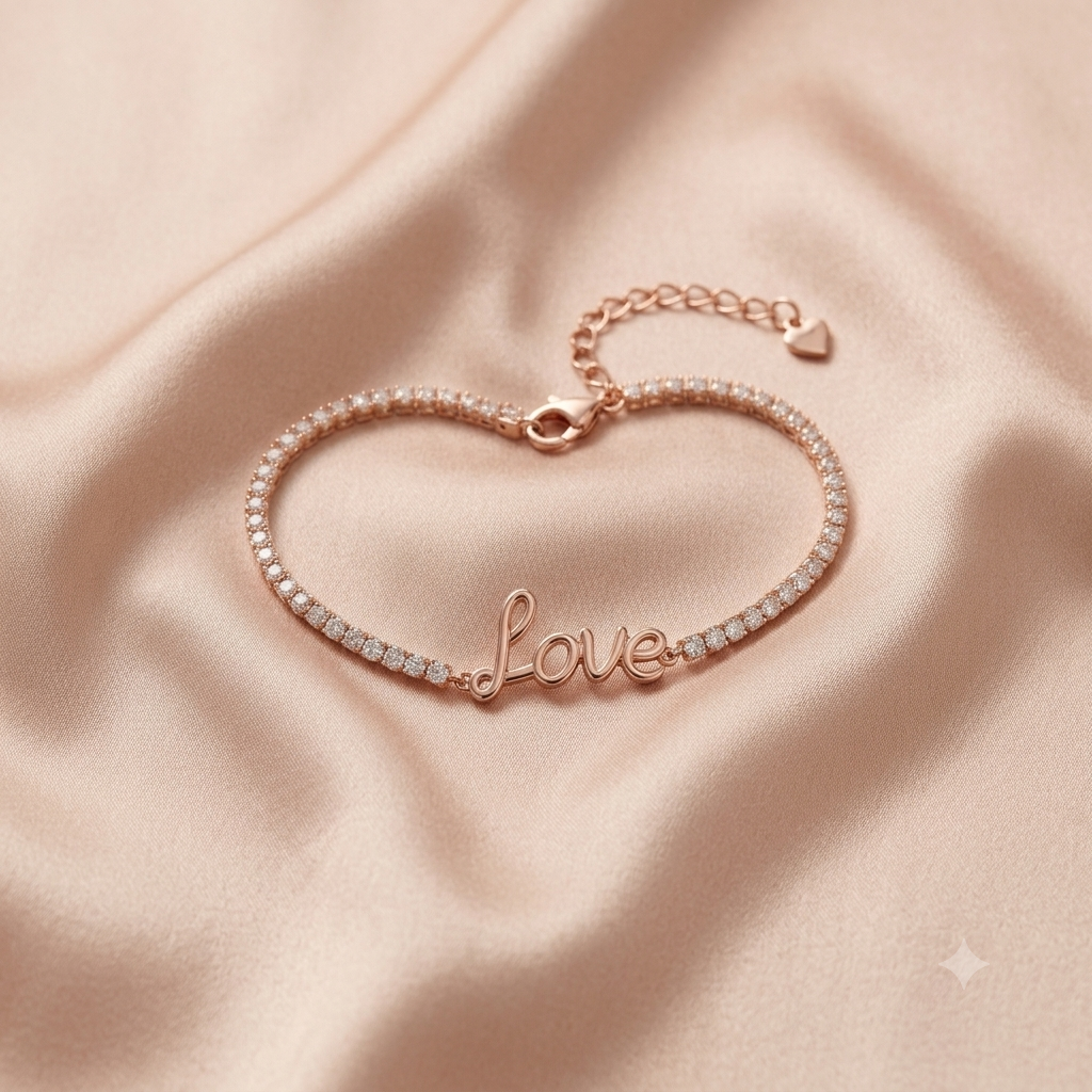 Silver Sparkling Love Bracelet