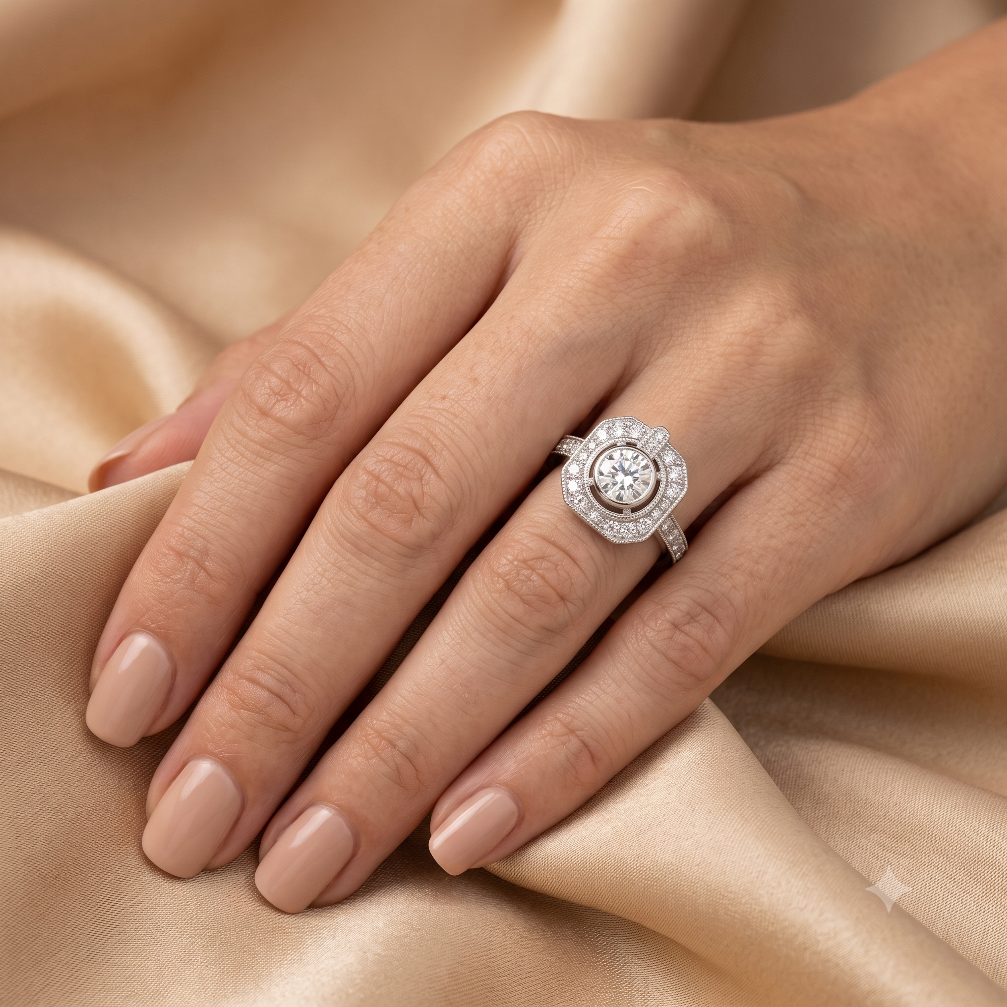 Silver Sparkling Heirloom Ring