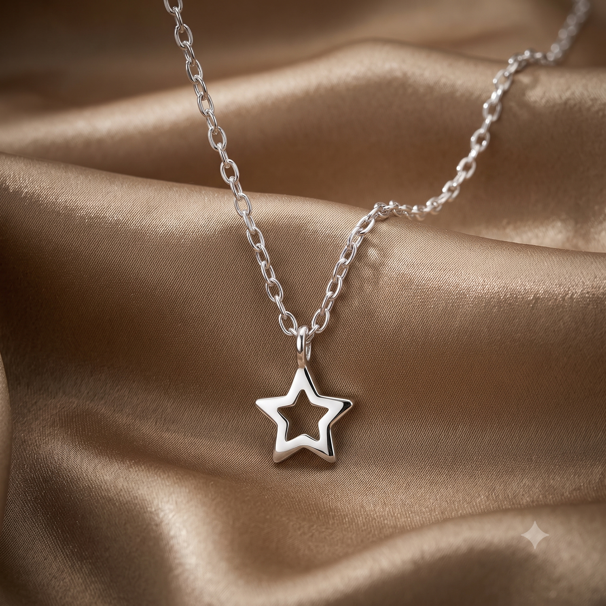 Silver Kids Star Necklace