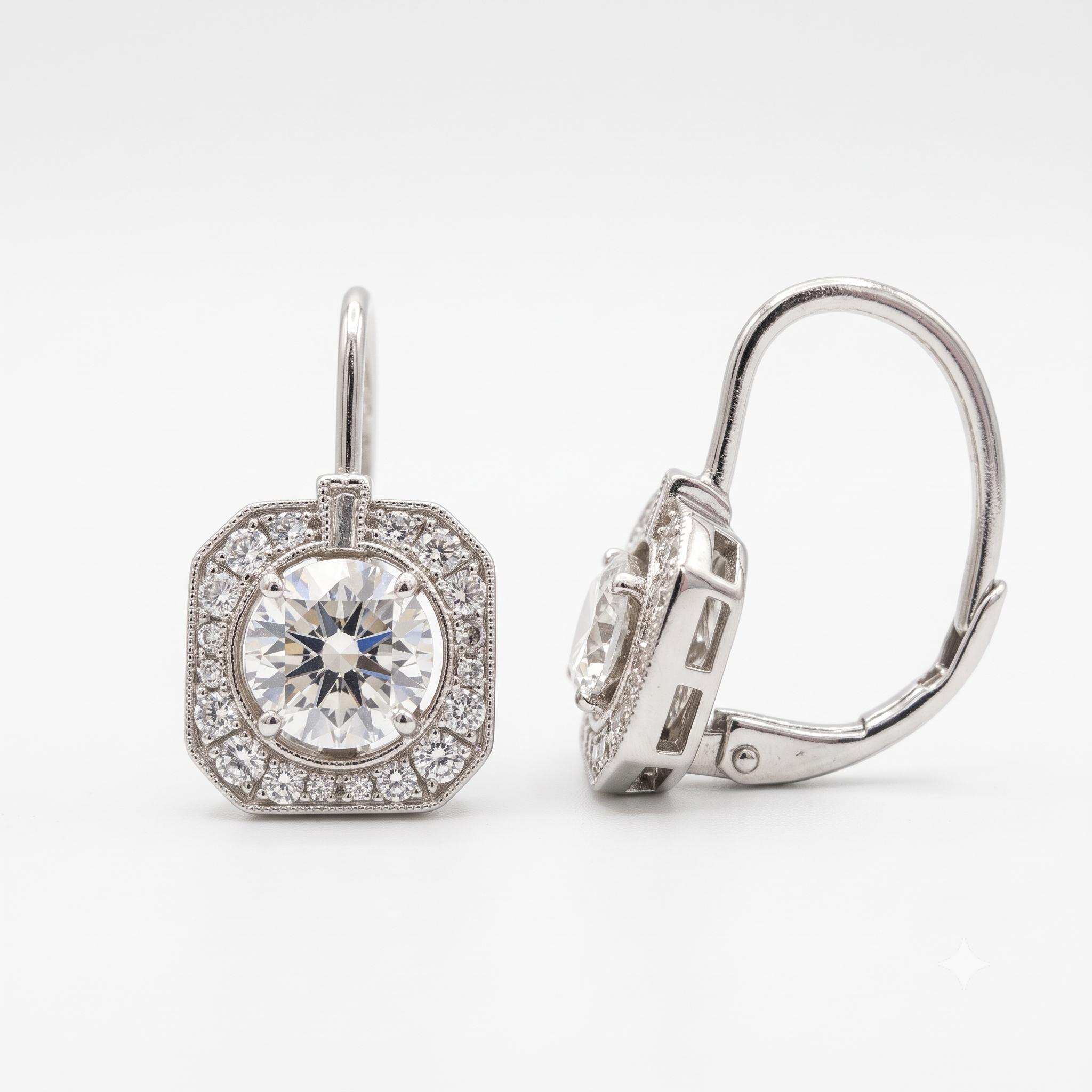 Silver Sparkling Heirloom Earrings