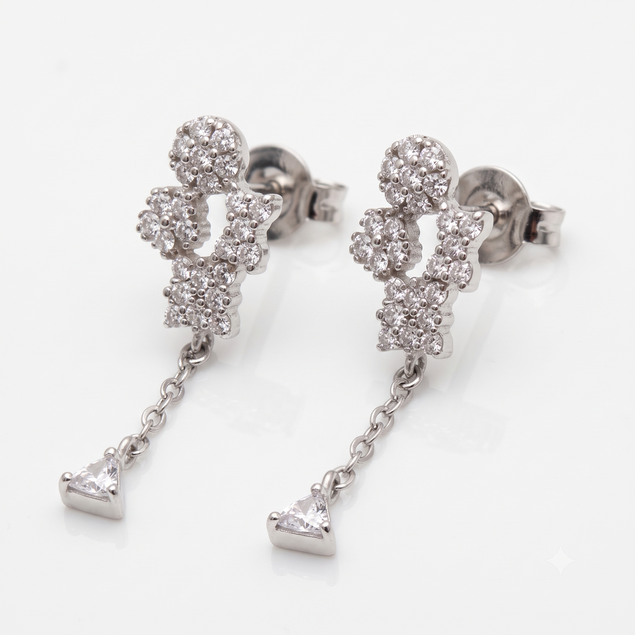 Silver Sparkle Fantasy with Danglers Earrings