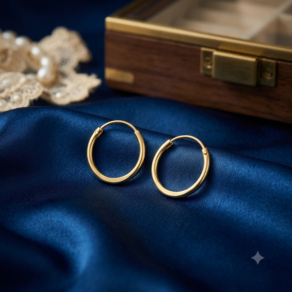 Silver Gold Hoop 12mm