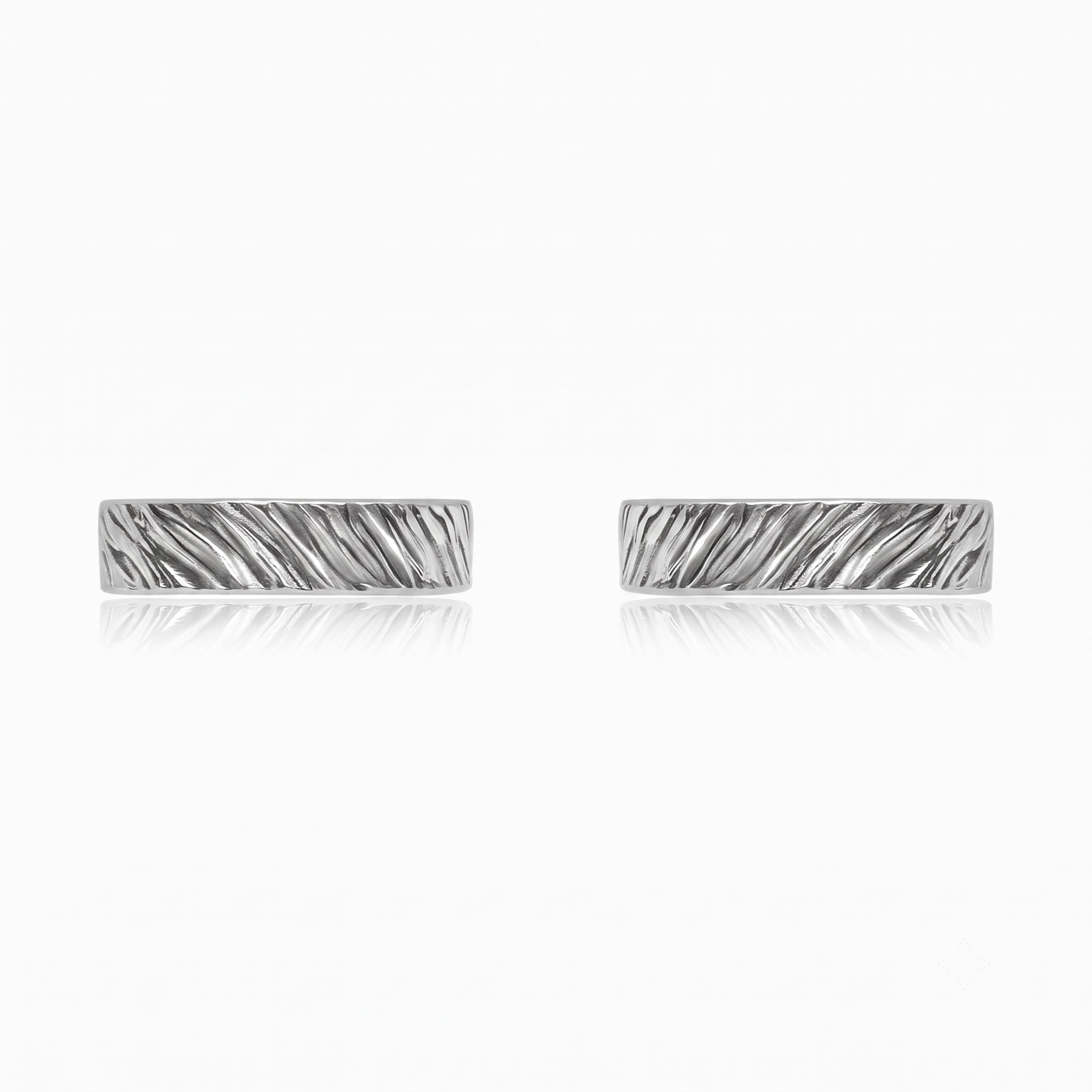 Silver Oxidised Dune Stream Toe Rings