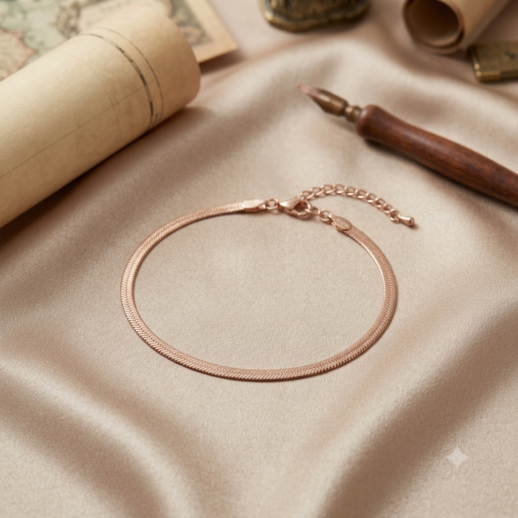 Silver Minimal Flat Bracelet
