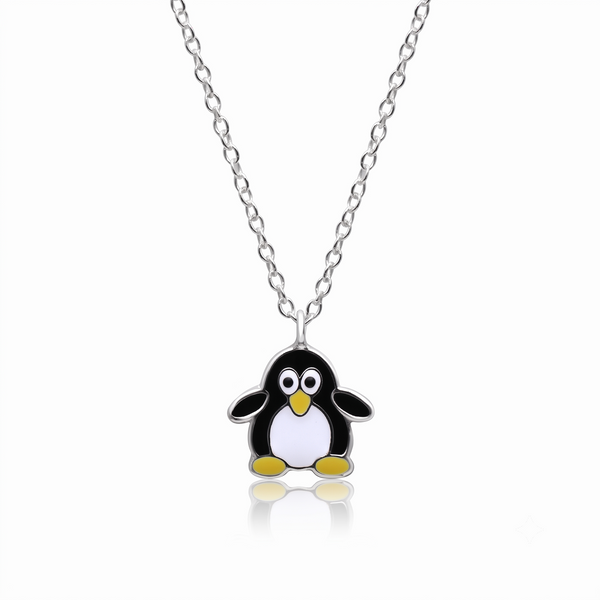 Silver Naughty Penguin Necklace