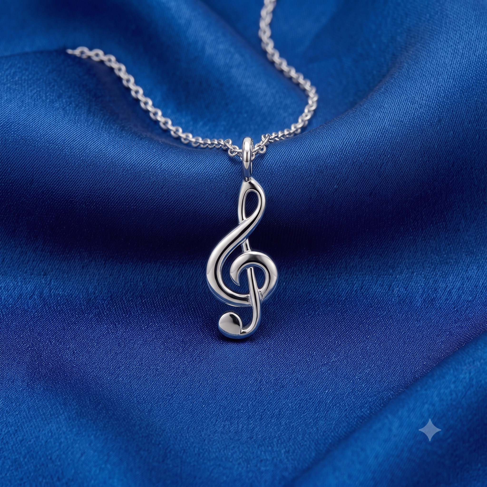 Silver Kids G-Clef Necklace