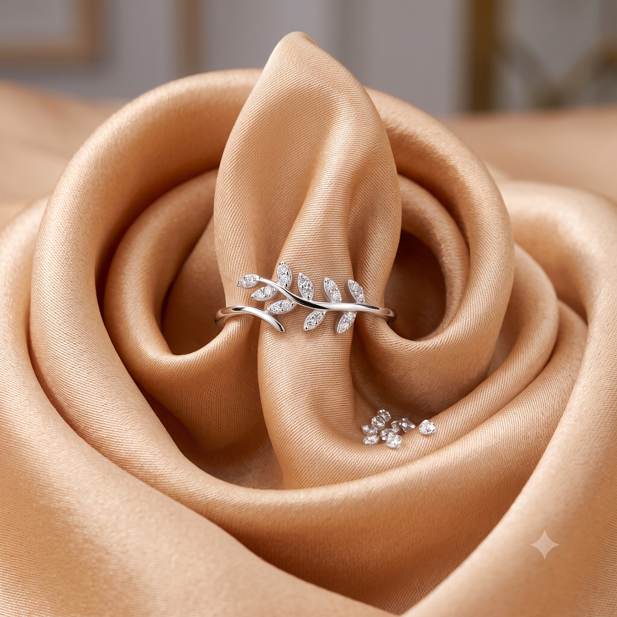 Silver Branch Ring