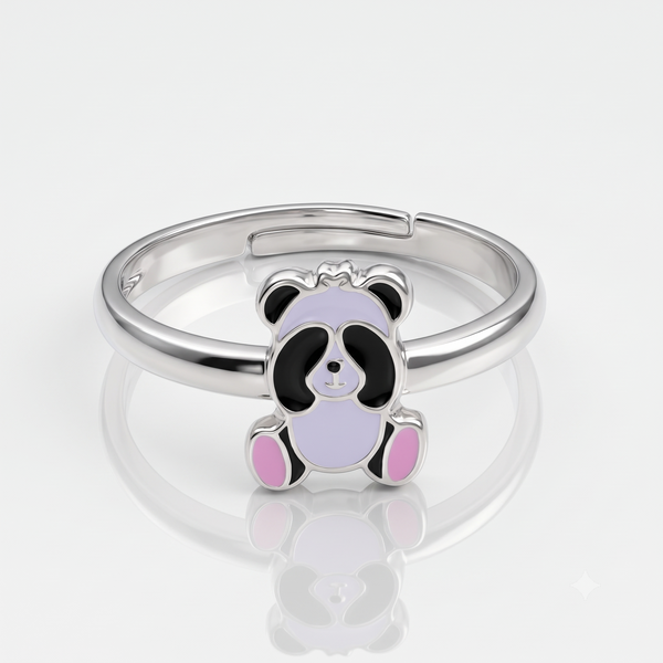 Silver Panda Ring